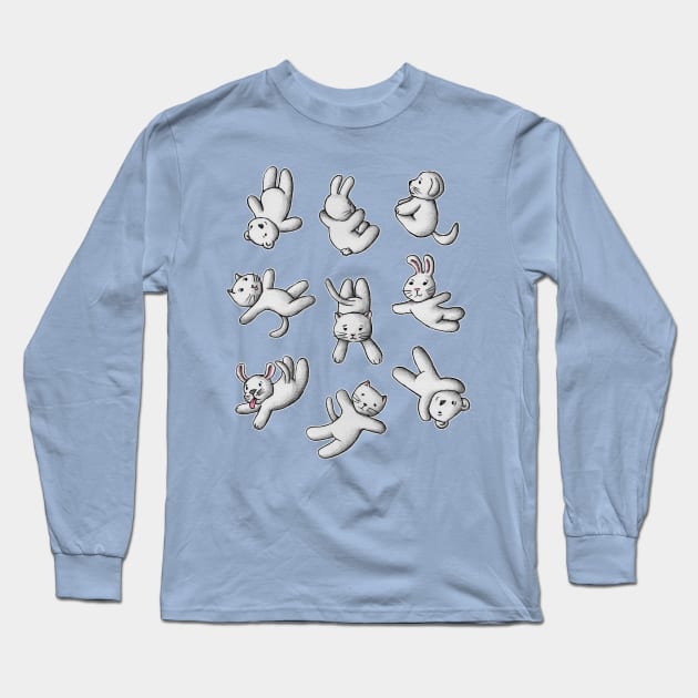 Falling Jumping Flying Long Sleeve T-Shirt by micklyn